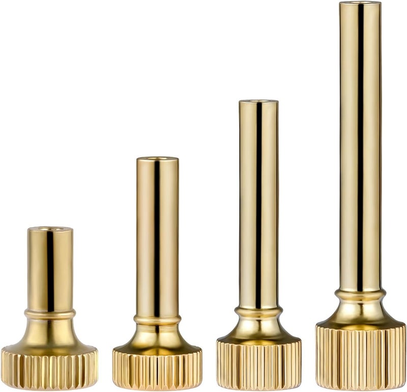 GooChan Lamp Switch Knob,Turn On/Off Brass Light Switch Knob Replacement,Standard Size Twist Switch Knobs,Antique Brass Color (4 Mixed Sizes - Gold) - Image 1